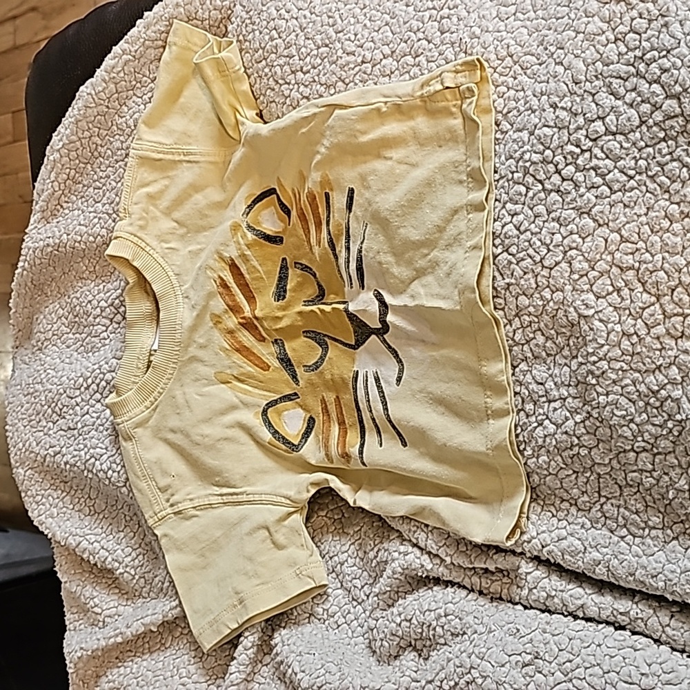 Zara lion shirt size 9-12 months yello graphic top